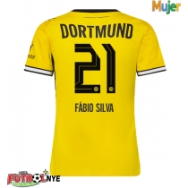 Camiseta Borussia Dortmund Fabio Silva #21 Primera Equipación para mujer 2026-27 manga corta
